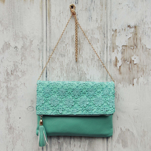 Sage & Lace Tote in Mint: Featured Product Image