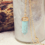 Sands of Time Necklace in Turquoise: Alternate View #2