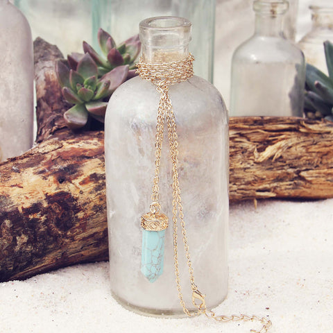Sands of Time Necklace in Turquoise