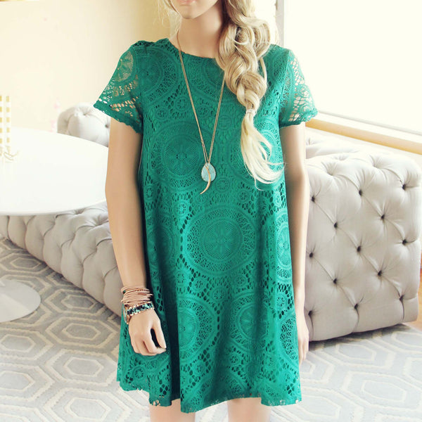 Santa Clara Lace Dress in Green: Featured Product Image