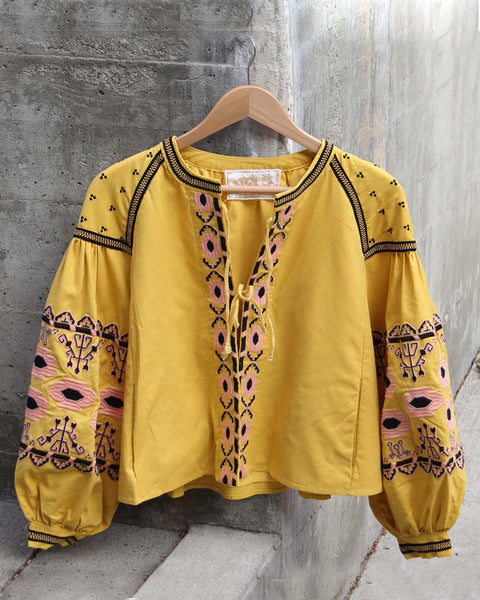 Saskatoon Boho Jacket in Mustard: Featured Product Image