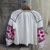 Saskatoon Boho Jacket in White (wholesale): Alternate View #5