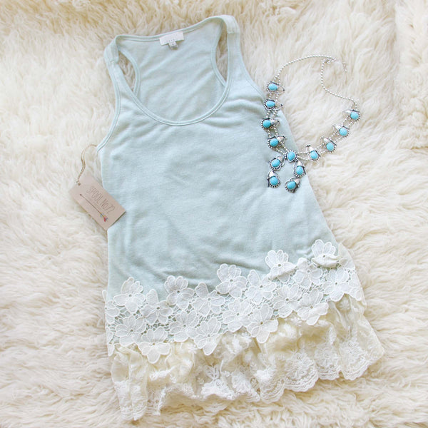 Sage Lace Layering Tank: Featured Product Image