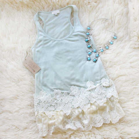 Sage Lace Layering Tank
