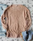 Sierra Lace Sweater in Dusty Pink: Alternate View #1
