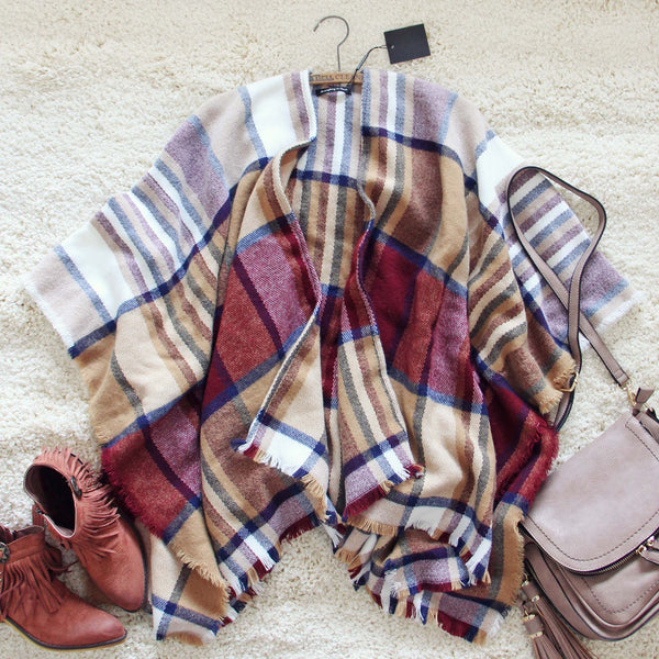 Cozy & Sweet Plaid Wrap: Featured Product Image