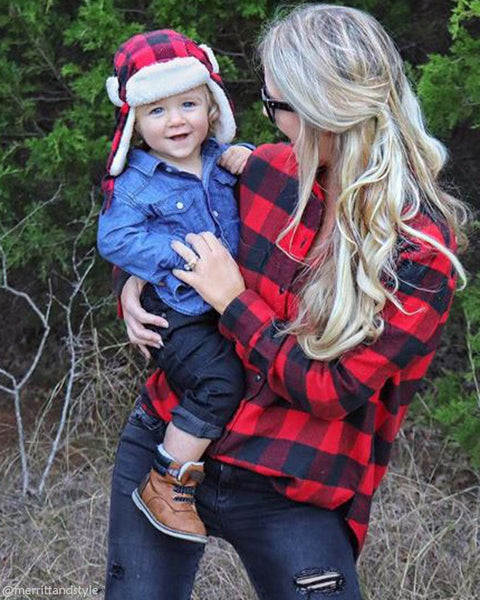 Ski Lodge Plaid Flannel in Red: Featured Product Image