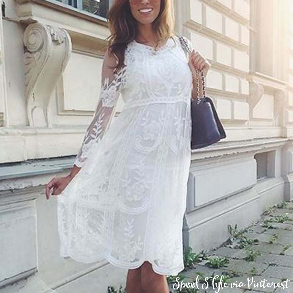 Aster Sky Lace Dress (wholesale), Boho Lace Dresses from Spool 72