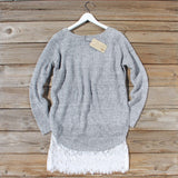 Skyline Lace Sweater Dress in Ash: Alternate View #4