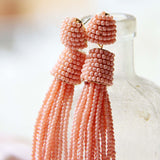 Sloane Tassel Earrings in Pink: Alternate View #2