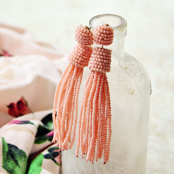 Sloane Tassel Earrings in Pink: Featured Product Image