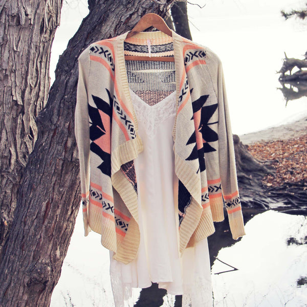Smoke River Sweater in Peach: Featured Product Image