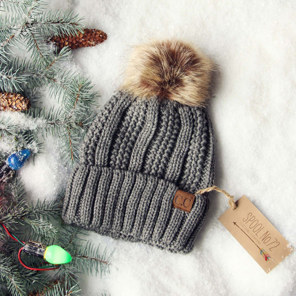 Snow Dust Cozy Beanie in Gray: Featured Product Image