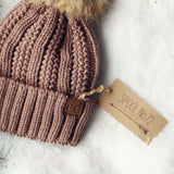 Snow Dust Cozy Beanie in Taupe: Alternate View #2
