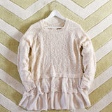 Snowflake Boyfriend Sweater in Cream: Alternate View #2