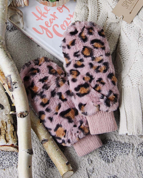 Snowy Birch Gloves in Pink: Featured Product Image