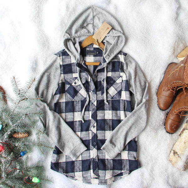 Snowy Creek Plaid Shirt in Navy: Featured Product Image
