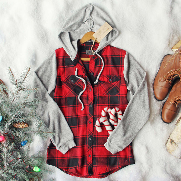 Snowy Creek Plaid Shirt in Red: Featured Product Image