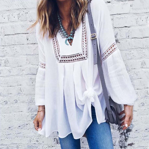The Snowy Lace Blouse
