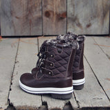 The Snowy Pines Snow Boots in Brown: Alternate View #3