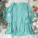 Soft & Cozy Tee in Turquoise: Alternate View #1