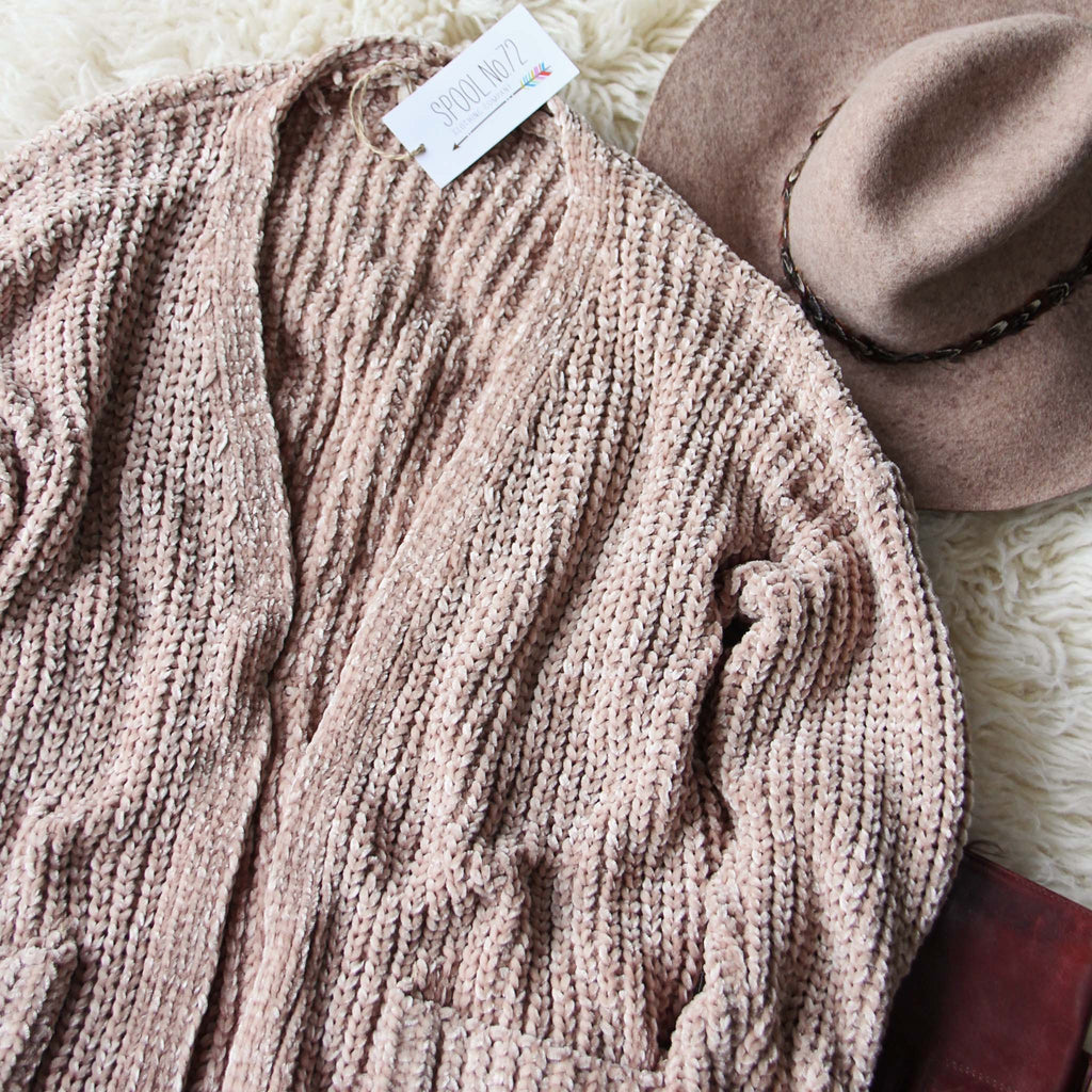 Softest Chenille Sweater in Taupe, Soft Knit Chenille Winter