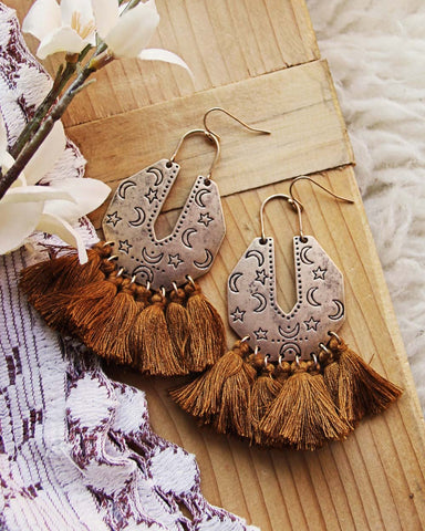 Moon & Stars Earrings in Desert