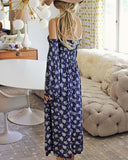 Sophie Maxi Dress in Blue: Alternate View #3