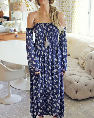 Sophie Maxi Dress in Blue
