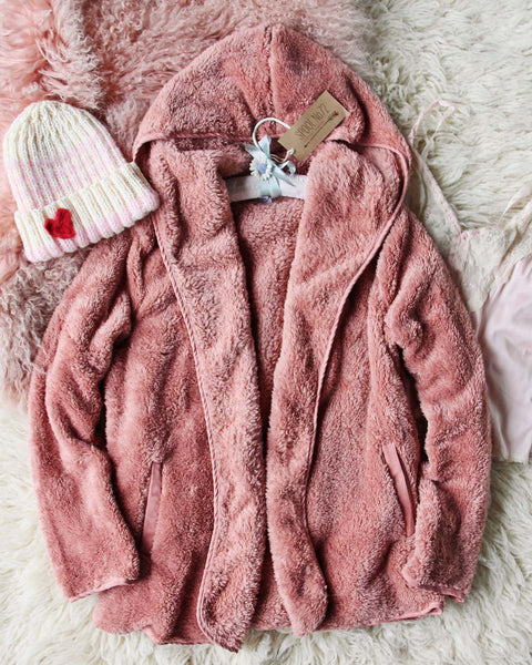 Soulmate Teddy Hoodie in Pink: Featured Product Image