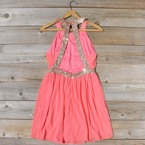 Ice Shadow Dress in Coral