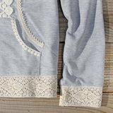 Spool Gym Lace Hoodie in Gray: Alternate View #3