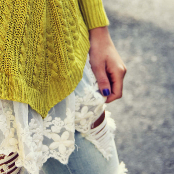 Spun Straw Lace Sweater: Featured Product Image