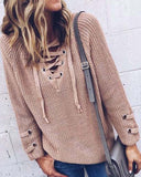 Stevie Lace-Up Sweater: Alternate View #1