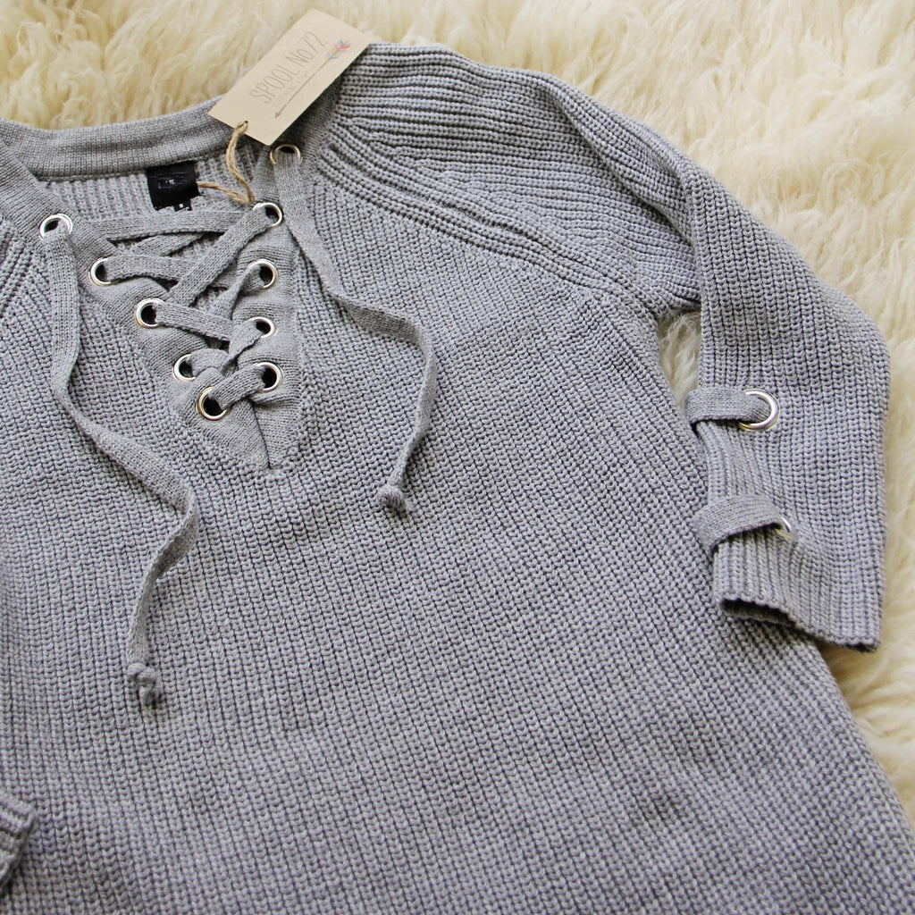 Stevie Lace-Up Sweater Dress, Boho Lace-Up Sweaters from Spool 72. | Spool No.72 Stevie Lace-Up Sweater Dress, Boho Lace-Up Sweaters from Spool 72. | Spool No.72