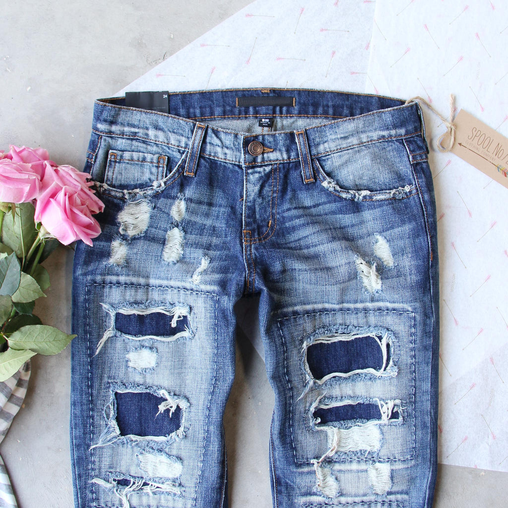 The Patches Jean, Sweet Distressed Denim Jeans from Spool 72.