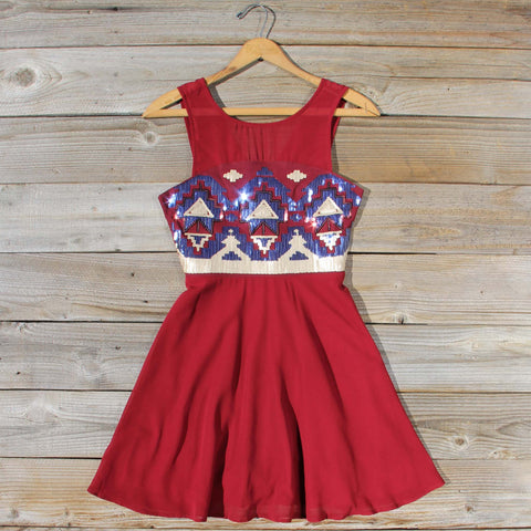 Stone Spell Beaded Dress in Autumn