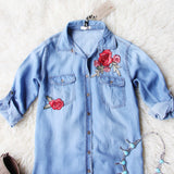 Storied Rose Chambray Top: Alternate View #2