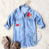Storied Rose Chambray Top: Alternate View #1