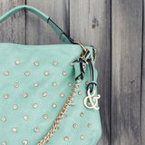 Stormy Skies Studded Tote in Mint: Alternate View #2