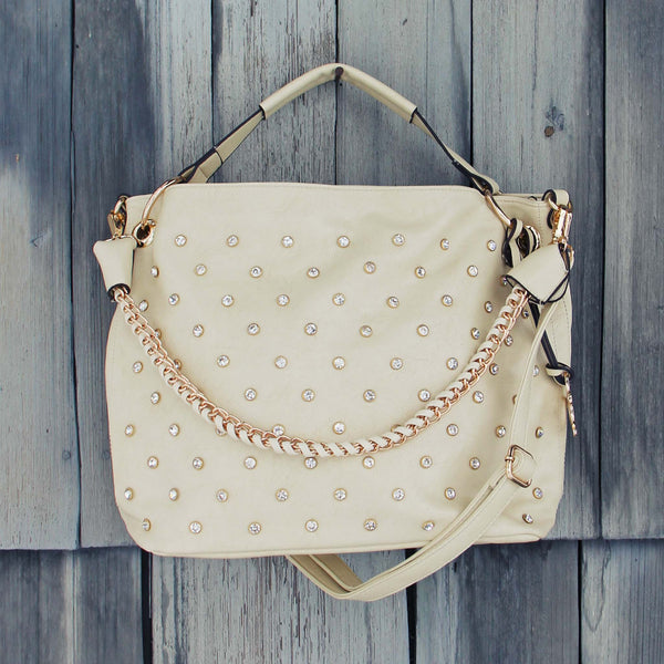 Stormy Skies Studded Tote in Sand: Featured Product Image
