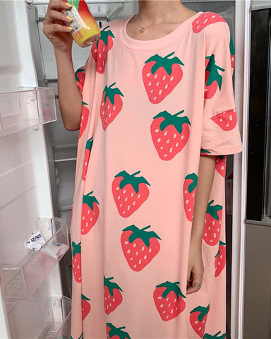 Strawberry Pajama Dress