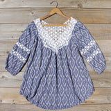 Sugared Breeze Blouse in Midnight Ikat: Alternate View #1