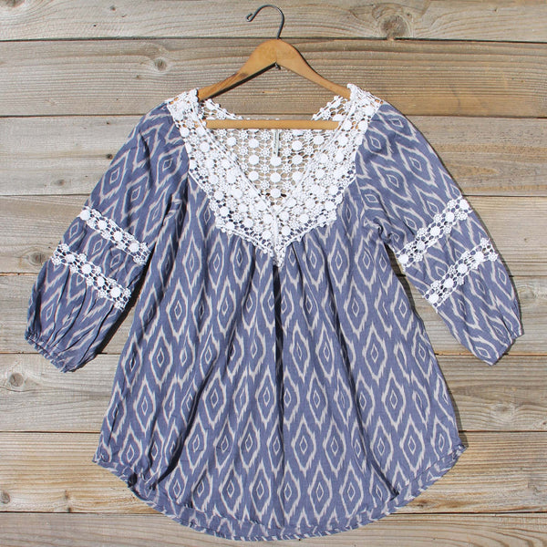 Sugared Breeze Blouse in Midnight Ikat: Featured Product Image