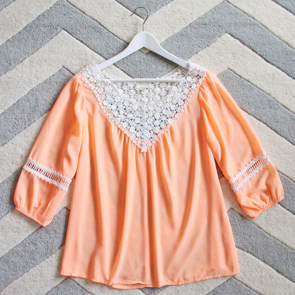 Sugared Breeze Blouse in Peach: Featured Product Image