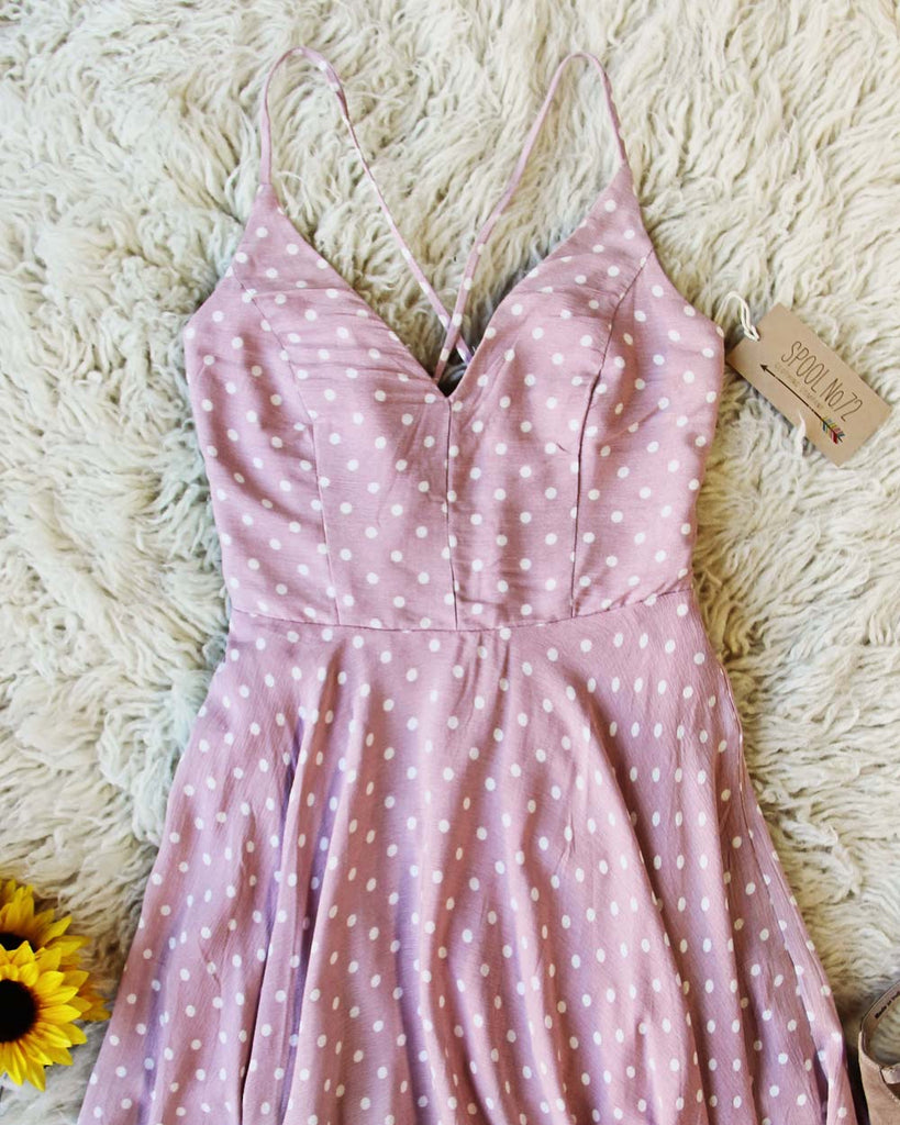 Sunflower Dress in Pink, Sweet Polka Dot Summer Dresses from Spool 72. | Spool No.72 Sunflower Dress in Pink, Sweet Polka Dot Summer Dresses from Spool 72. | Spool No.72