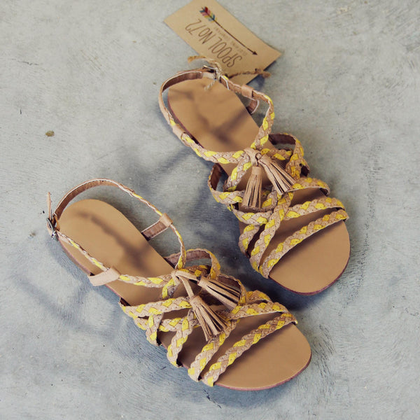 Sunstone Braided Sandals: Featured Product Image