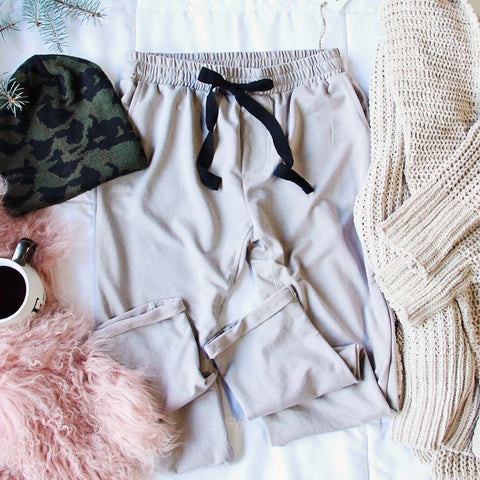 Sweet Cuff Joggers in Taupe