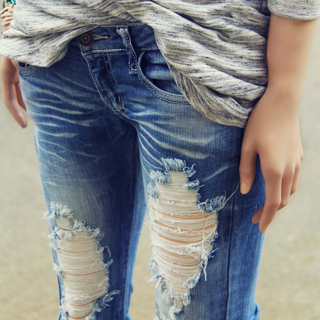 The Patches Jean, Sweet Distressed Denim Jeans from Spool 72