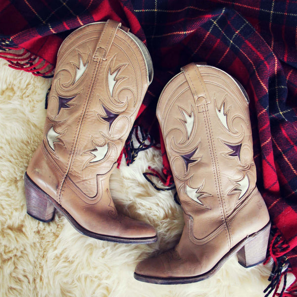 Sweet Stitch Vintage Boots: Featured Product Image